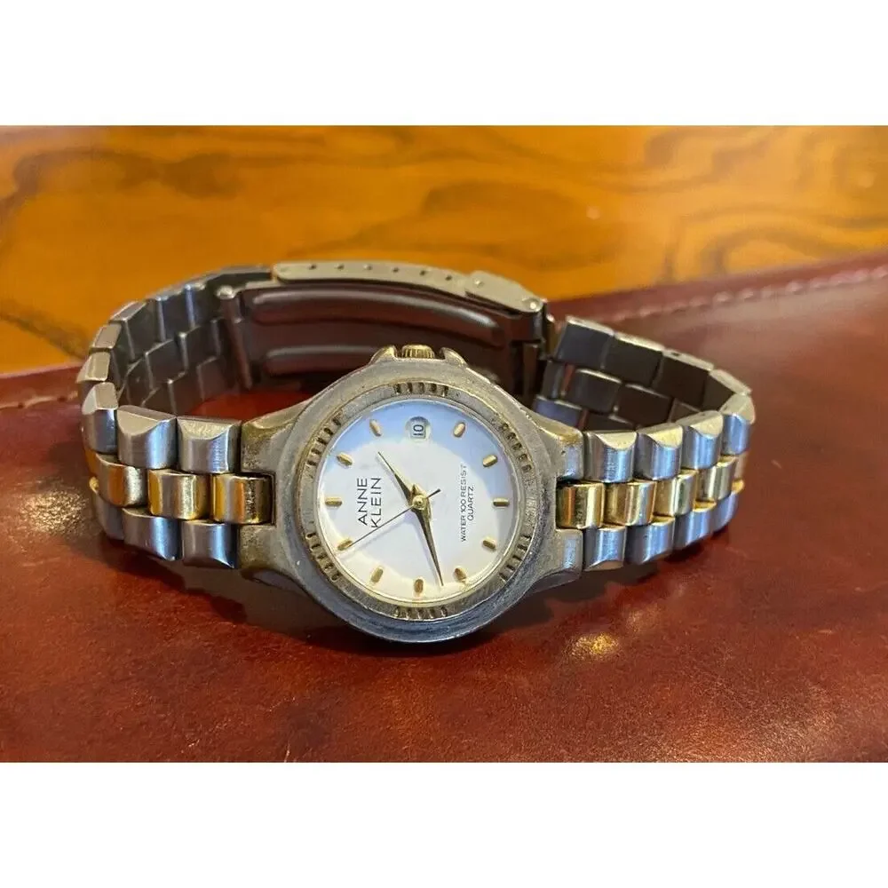 VTG Women's Anne Klein Watch, Two Tone Link Band, WR, Date